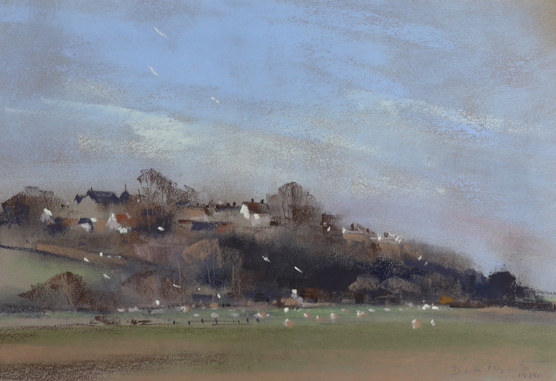 Derek Mynott (1925-1994), pastel, 'Winchelsea, January', signed and dated 1984, 25 x 36cm